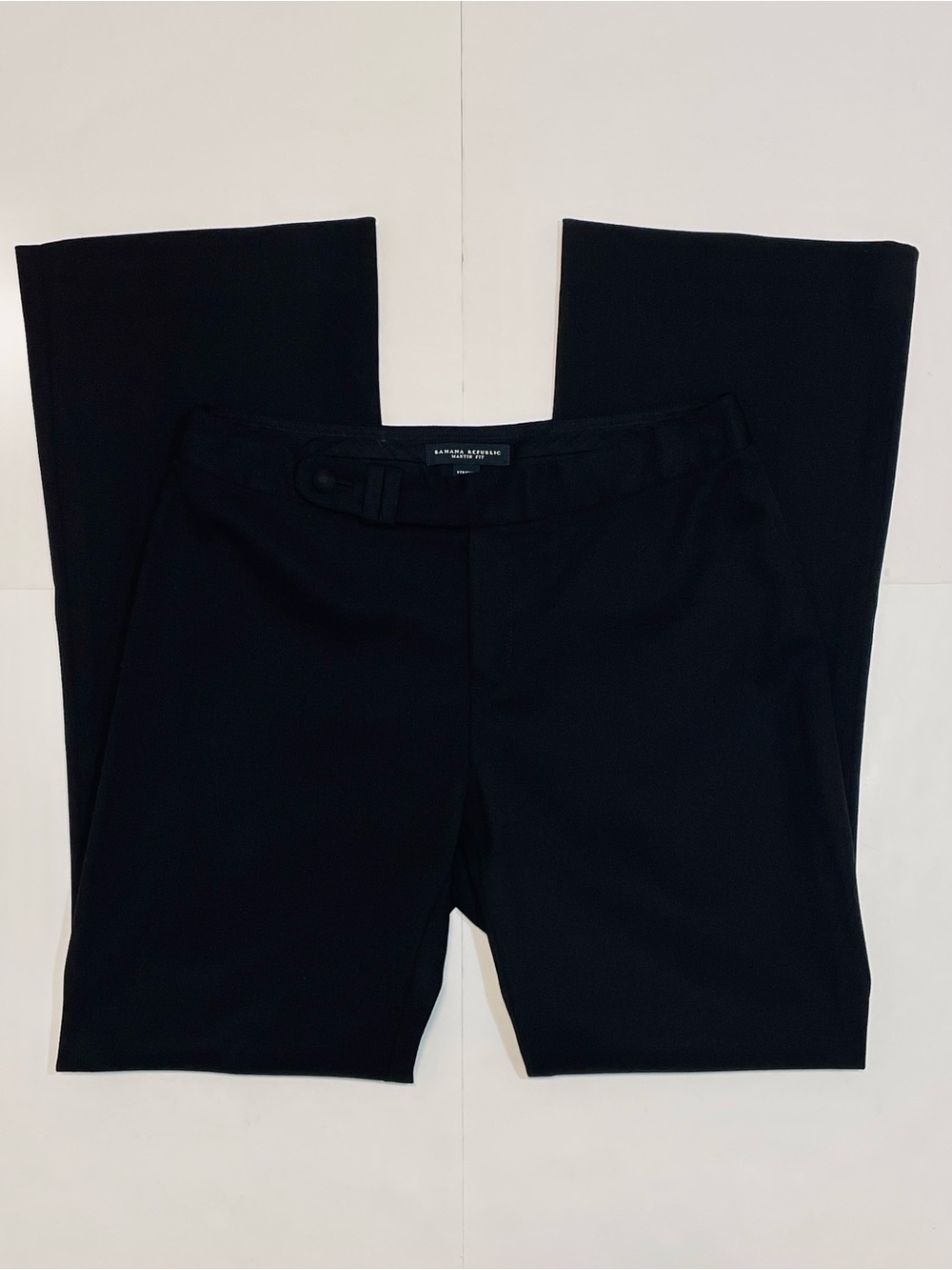 Banana Republic Martin Fit Stretch Wool Black Straight Leg Dress Pants Size 4